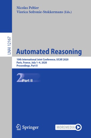 Automated Reasoning 10th International Joint Conference Ijcar 2020 Paris France July 14 2020 Proceedings Part Ii 1st Ed Nicolas Peltier