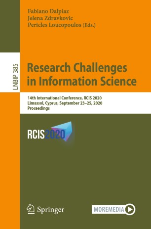 Research Challenges In Information Science 14th International Conference Rcis 2020 Limassol Cyprus September 2325 2020 Proceedings 1st Ed Fabiano Dalpiaz