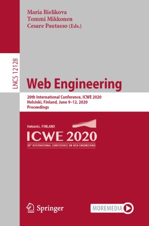 Web Engineering 20th International Conference Icwe 2020 Helsinki Finland June 912 2020 Proceedings 1st Ed Maria Bielikova