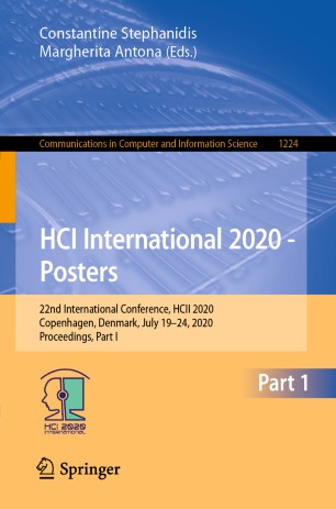 Hci International 2020 Posters 22nd International Conference Hcii 2020 Copenhagen Denmark July 1924 2020 Proceedings Part I 1st Ed Constantine Stephanidis