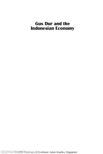 Gus Dur And The Indonesian Economy Anthony L Smith