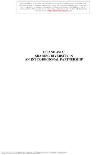 Eu And Asia Sharing Diversity In An Interregional Partnership Romano Prodi