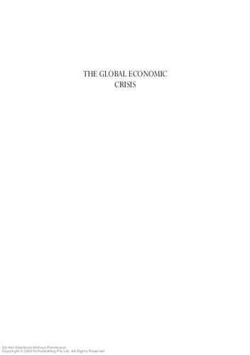 The Global Economic Crisis Implications For Asean Asean Studies Center
