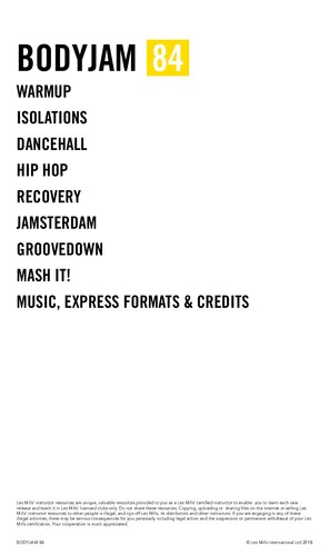 Lesmills Bodyjam Instructor Booklet Release 84 Jam Jam Jamsterdam Gandalf Archer Mills