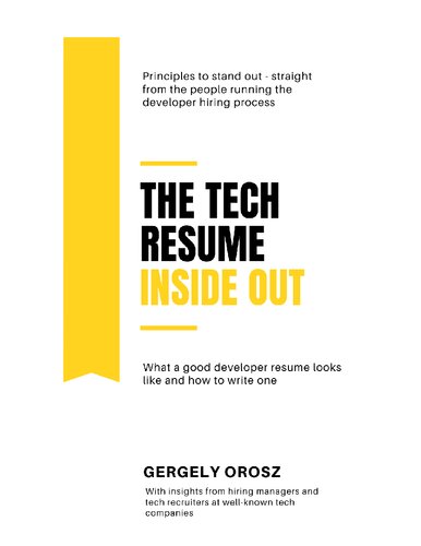 The Tech Resume Inside Out Gergely Orosz