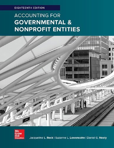 Accounting For Governmental Nonprofit Entities 18th Edition Jacqueline Reck