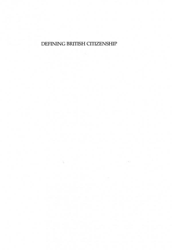 Defining British Citizenship Karatani Rieko