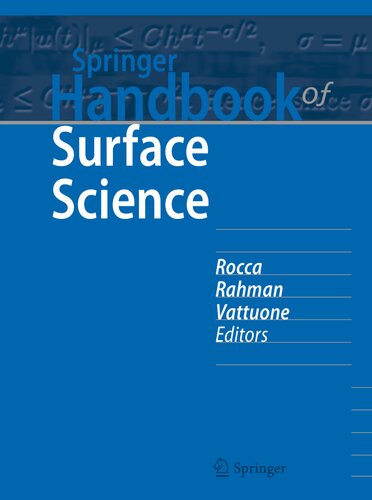 Springer Handbook Of Surface Science Luca Vattuone Talat Rahman