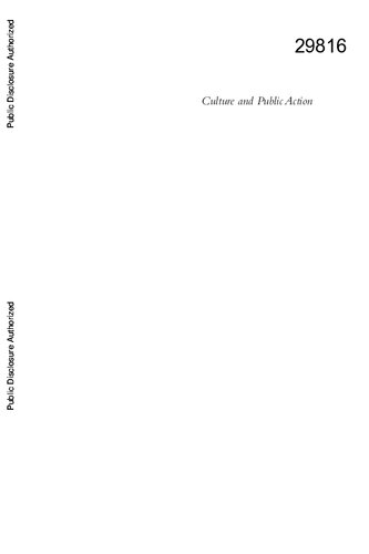 Culture And Public Action Vijayendra Rao Michael Walton Eds