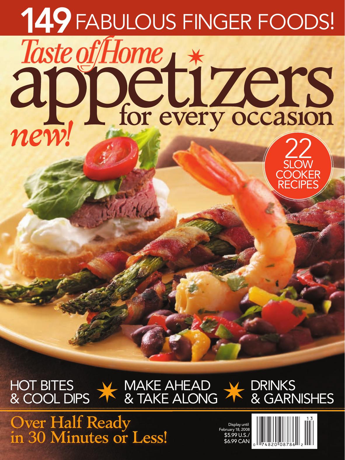 Taste Of Home Appetizers For Every Occasion Taste Of Home