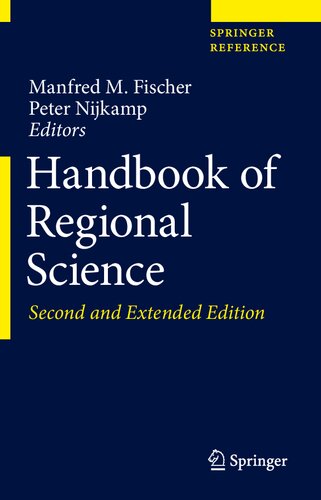 Handbook Of Regional Science 2nd Manfred M Fischer Peter Nijkamp