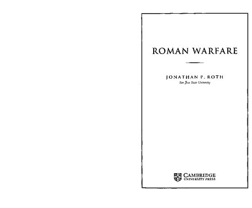 Roman Warfare Jonathan P Roth