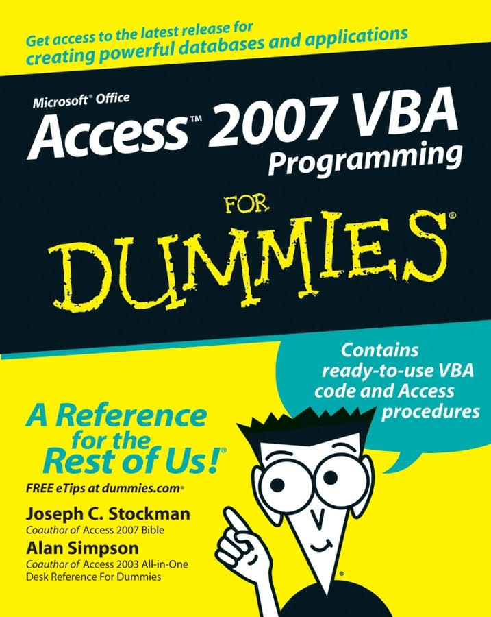 Access 2007 Vba Programming For Dummies Joseph C Stockman Alan Simpson