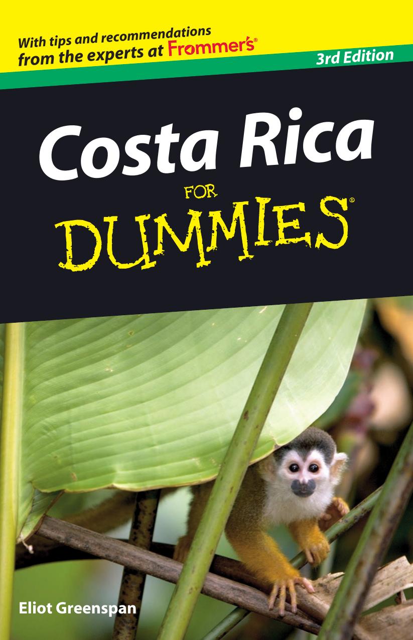 Costa Rica For Dummies 2009 Experts At Frommers
