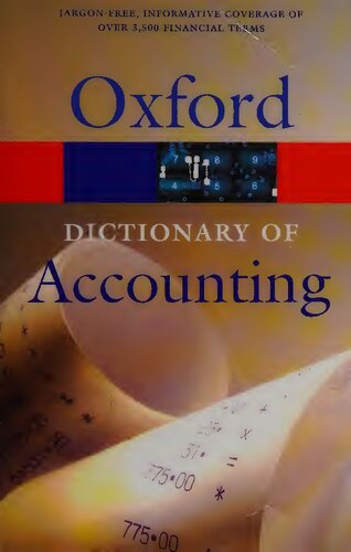 A Dictionary Of Accounting 3 Gary Owen Editor Jonathan Law Editor