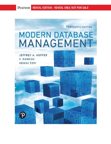 Modern Database Management 13th Edition Jeffrey A Hoffer V Ramesh