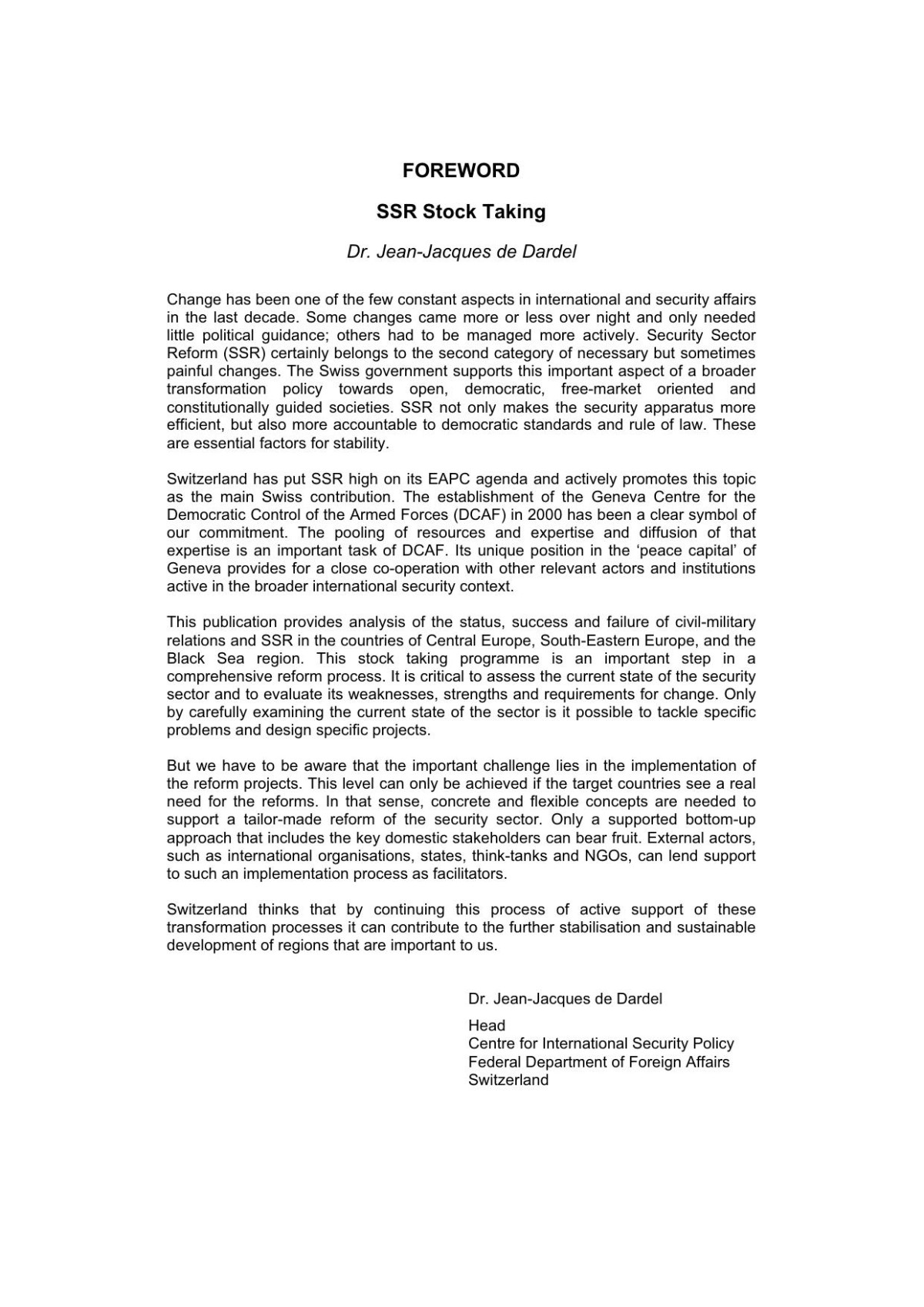 Defence And Security Sector Governance In South East Europe Jan Trapans