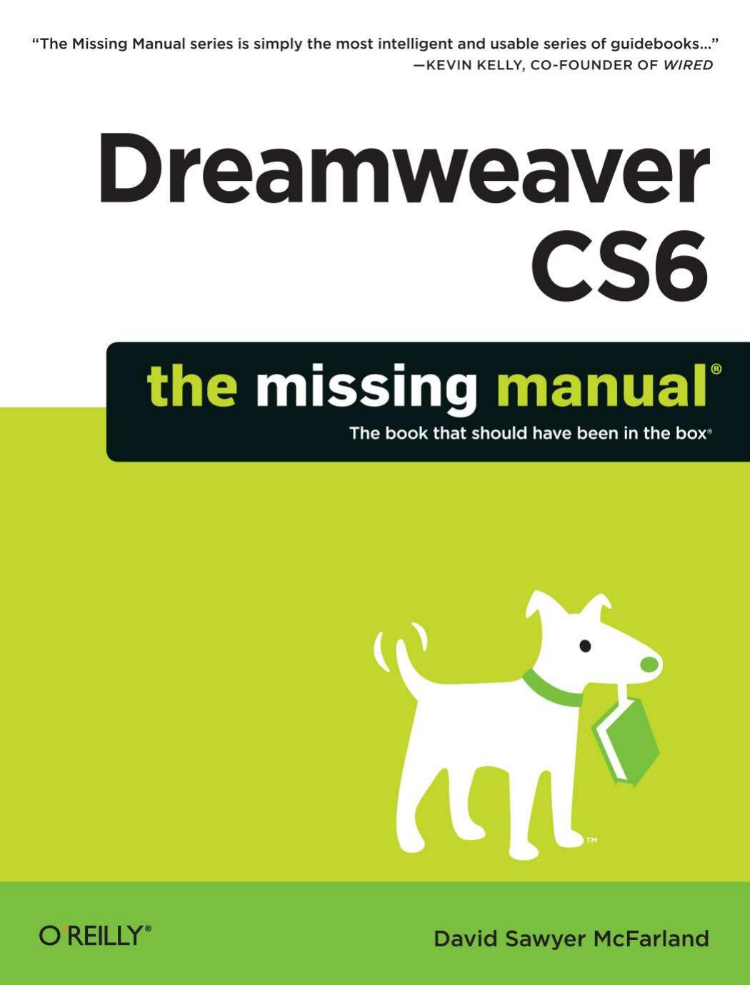 Dreamweaver Cs6 The Missing Manual 1st F3thinker