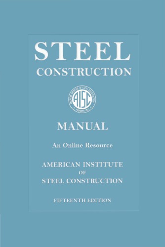 Steel Construction Manual 15th Edition 15th Aisc