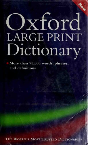 Oxford Large Print Dictionary Julia Elliott Editor