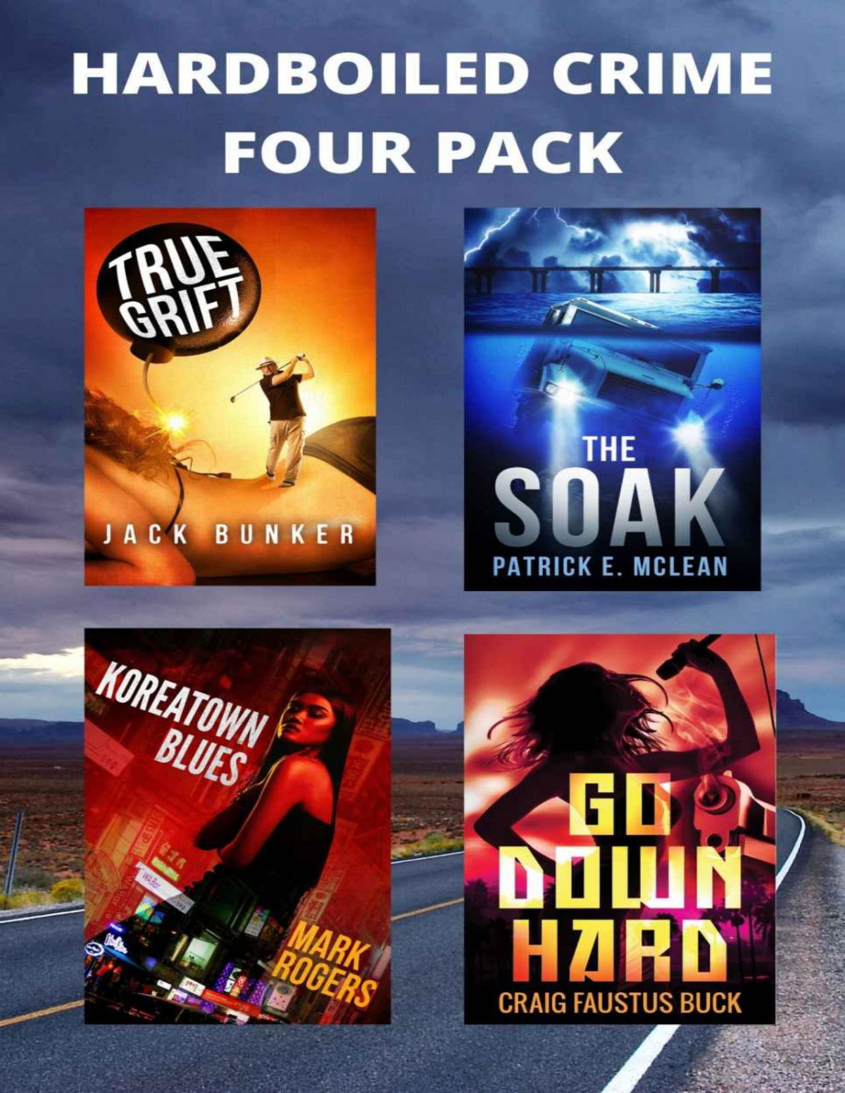 Hardboiled Crime Fourpack Jack Bunker Patrick Mclean Mark Rogers Craig Faustus Buck Bunker