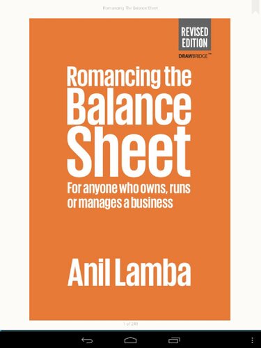 Romancing The Balance Sheet 2nd Edition Anil Lamba