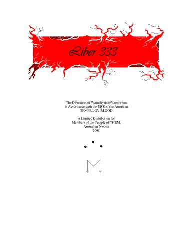 Liber 333 Tempel Ov Blood