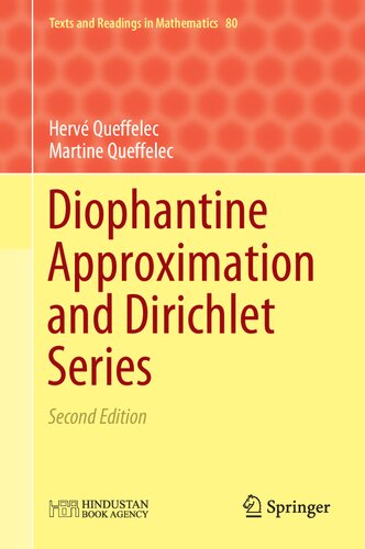 Diophantine Approximation And Dirichlet Series 2nd Edition Herv Queffelec