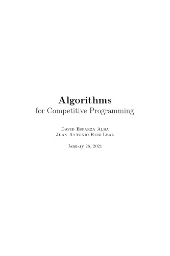 Algorithms For Competitive Programming 1st Edition David Esparza Alba
