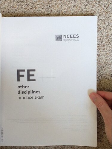 Fe Other Disciplines Practice Exam 1st Edition Ncees National Council Of Examiners For Engineering And Surveying