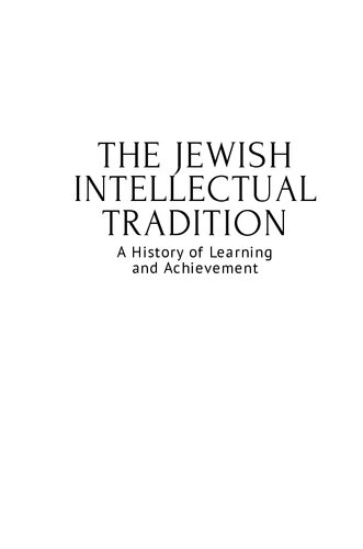 The Jewish Intellectual Tradition A History Of Learning And Achievement Alan Kadish