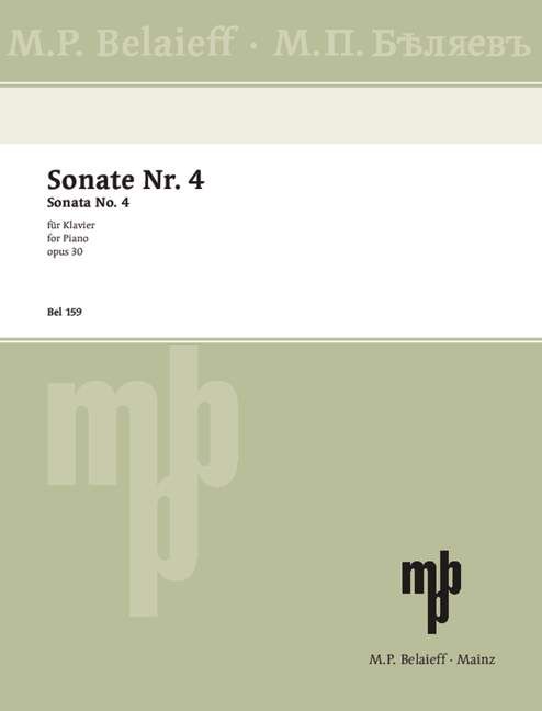Scriabin Piano Sonata No 4 In Fsharp Major Op 30 Alexander Scriabin