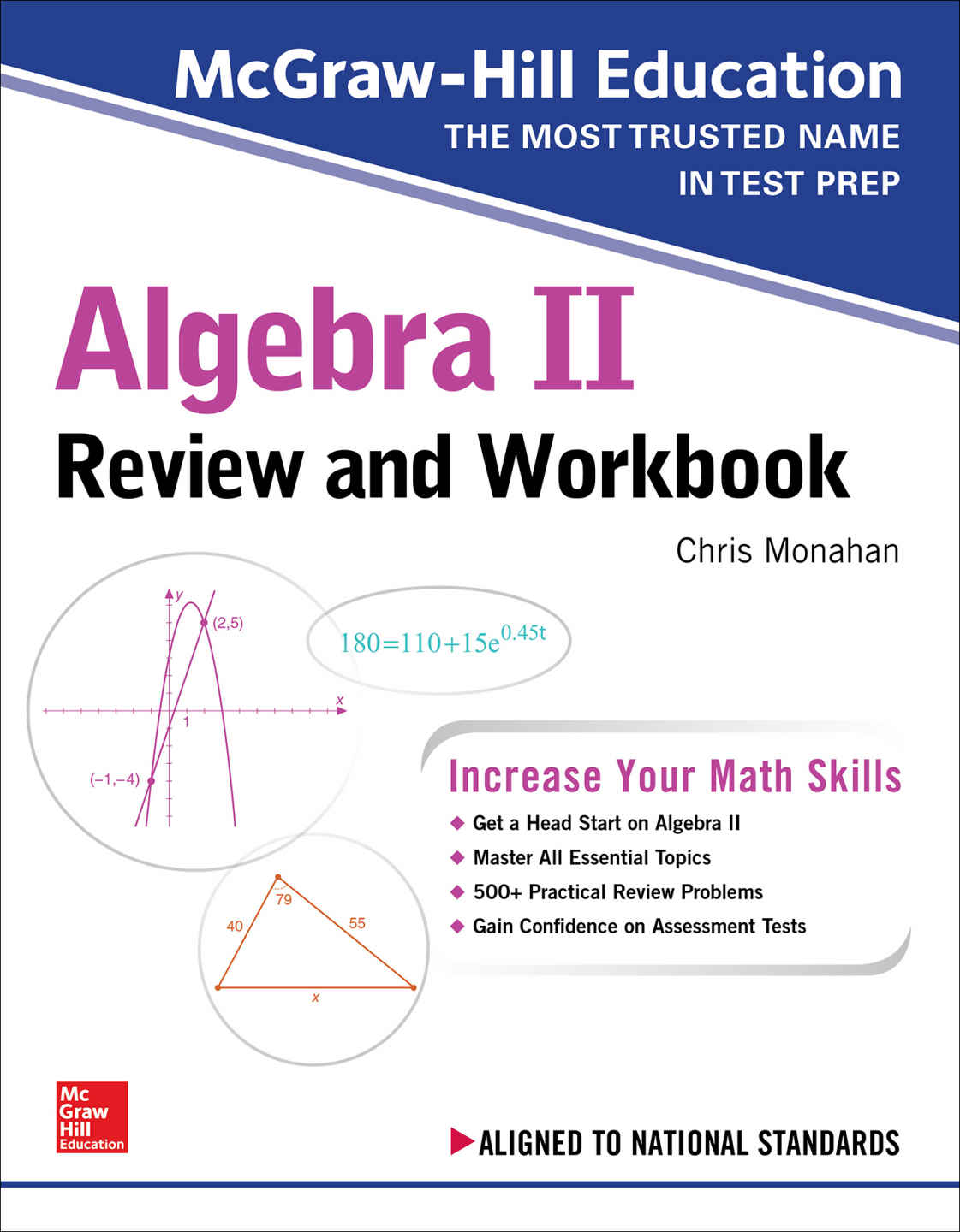 Mcgrawhill Education Algebra Ii Review And Workbook Christopher Monahan