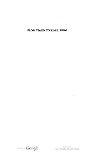 From Stalin To Kim The Formation Of North Korea 19451960 Andrei Lankov