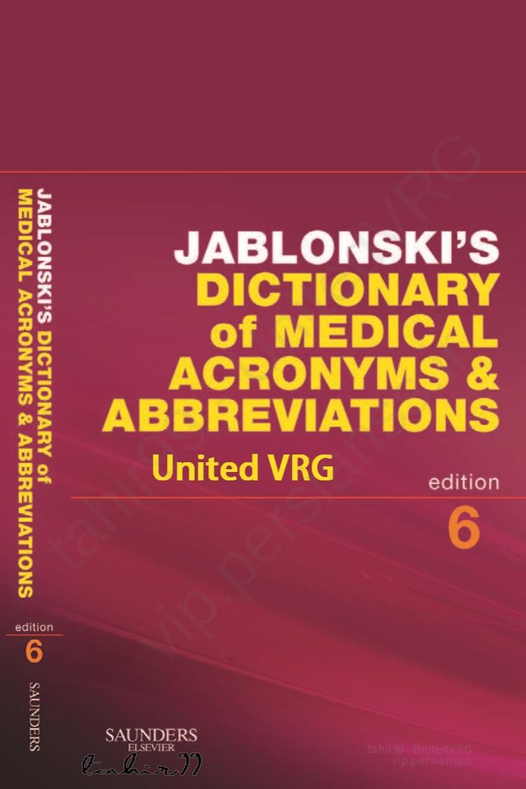 Jablonskis Dictionary Of Medical Acronyms Abbreviations 6th Edition Stanley Jablonski