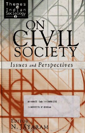 On Civil Society Issues And Perspectives First N Jayaram All India Sociological Conference 2000 U