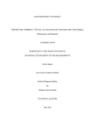 Malleable Mra Buddhisms Evil One In Conversation And Contestation With Vedic Religion Brahmanism And Hinduism Michael D Nichols