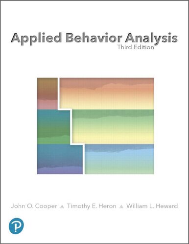 Applied Behavior Analysis 3rd Edition John Cooper Timothy Heron