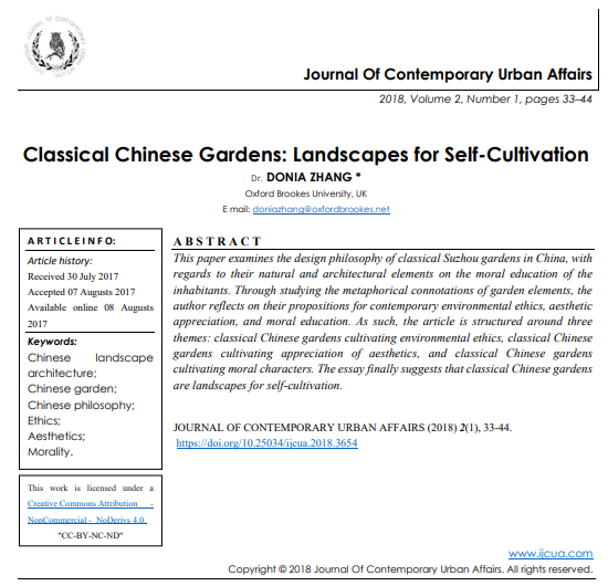 Classical Chinese Gardens Landscapes For Selfcultivation 1st Edition Dr Donia Zhang Oxford Brookes University