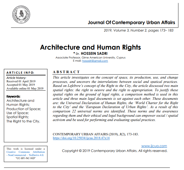 Architecture And Human Rights 2nd Edition Dr Hossein Sadri