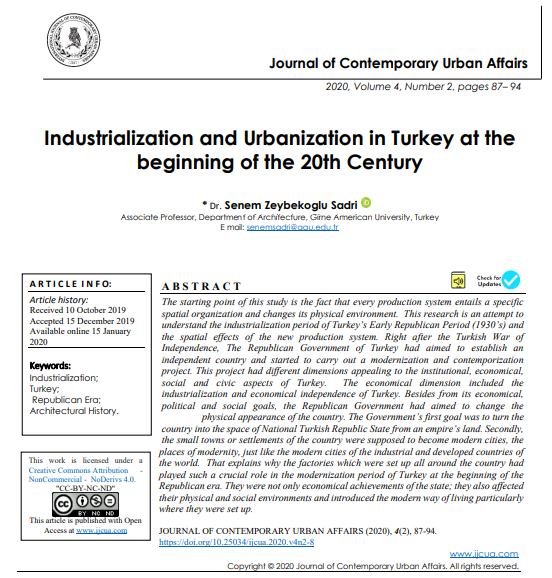 Industrialization And Urbanization In Turkey At The Beginning Of The 20th Century 2nd Edition Dr Senem Zeybekoglu Sadri