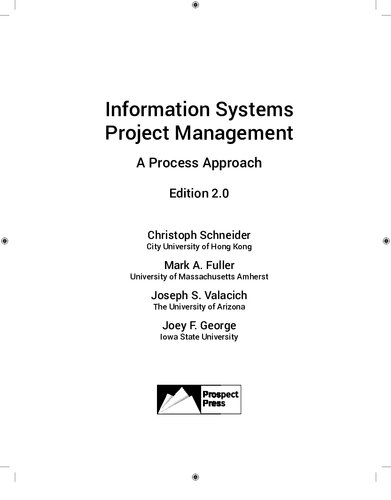 Information Systems Project Management 2nd Edition Christoph Schneider