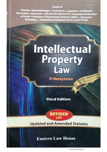 Intellectual Property Law P Narayanan 3rd Parameswaran Narayanan