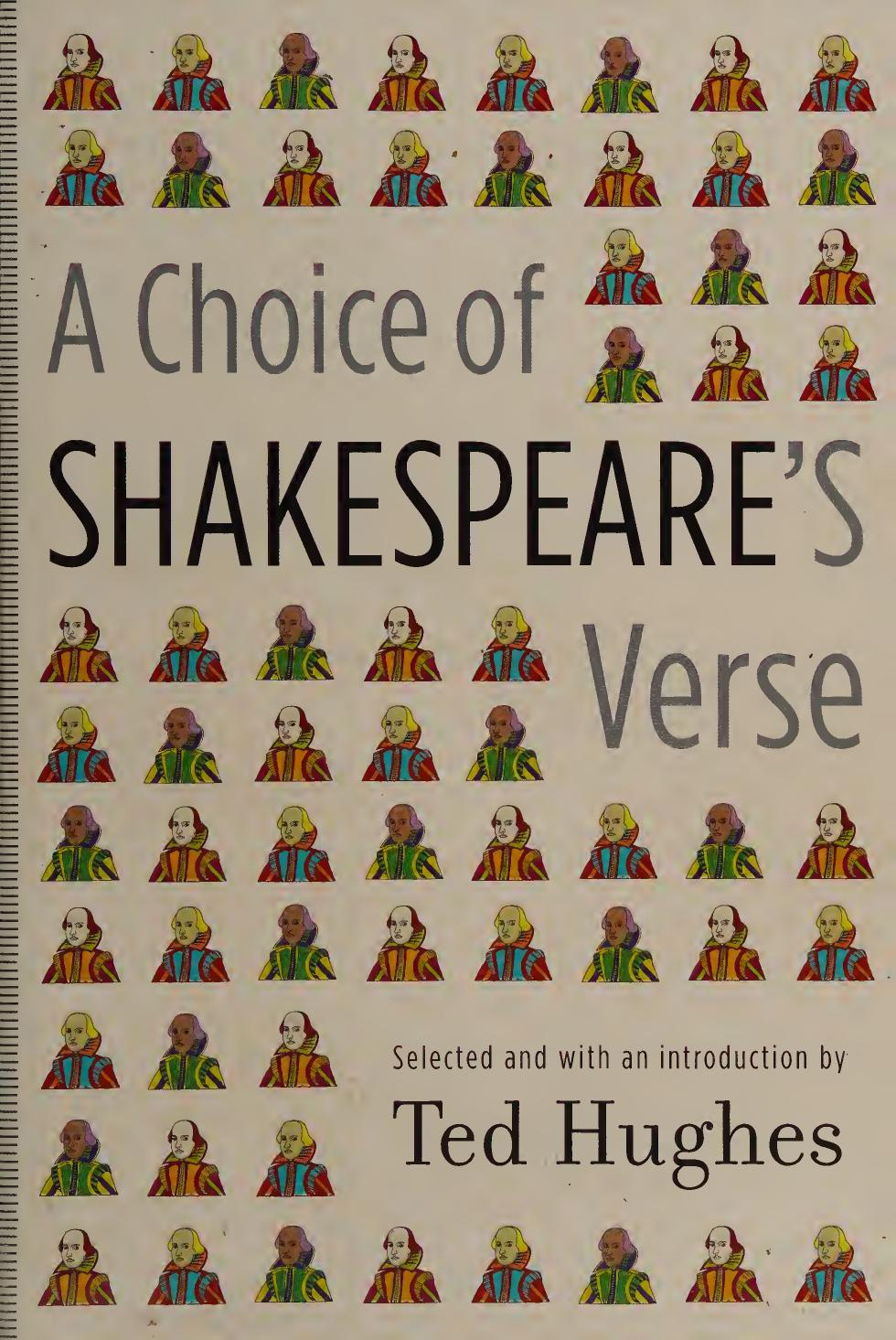 A Choice Of Shakespeares Verse Ted Hughes
