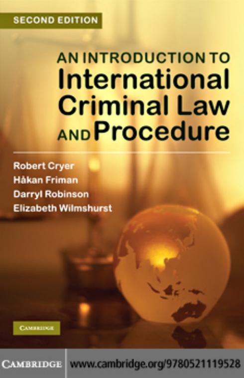 An Introduction To International Criminal Law And Procedure 2nd Robert Cryer