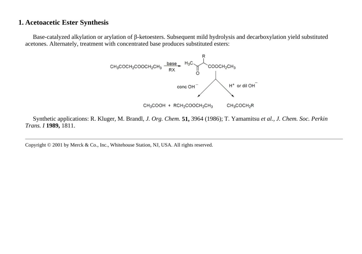 Organic Name Reactions By Merck Index Li Zhenjiang