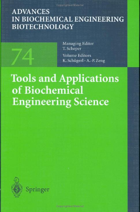 Tools And Applications Of Biochemical Engineering Science K Schugerl