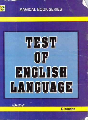 Test Of English Language 1st K Kundan