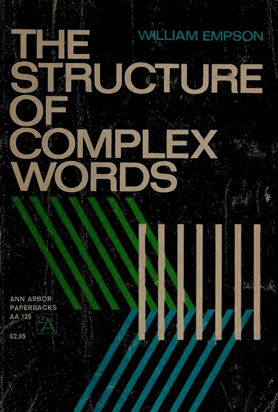 The Structure Of Complex Words Empson William