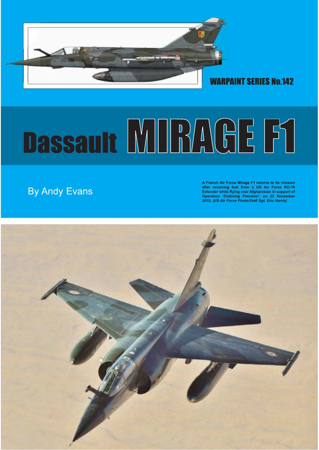 Warpaint Series No142 Dassault Mirage F1 1st Edition Andy Evans
